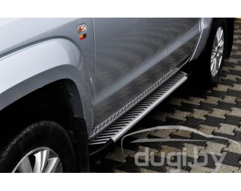 Защита порогов площадка Artemis Fin для Volkswagen Amarok
